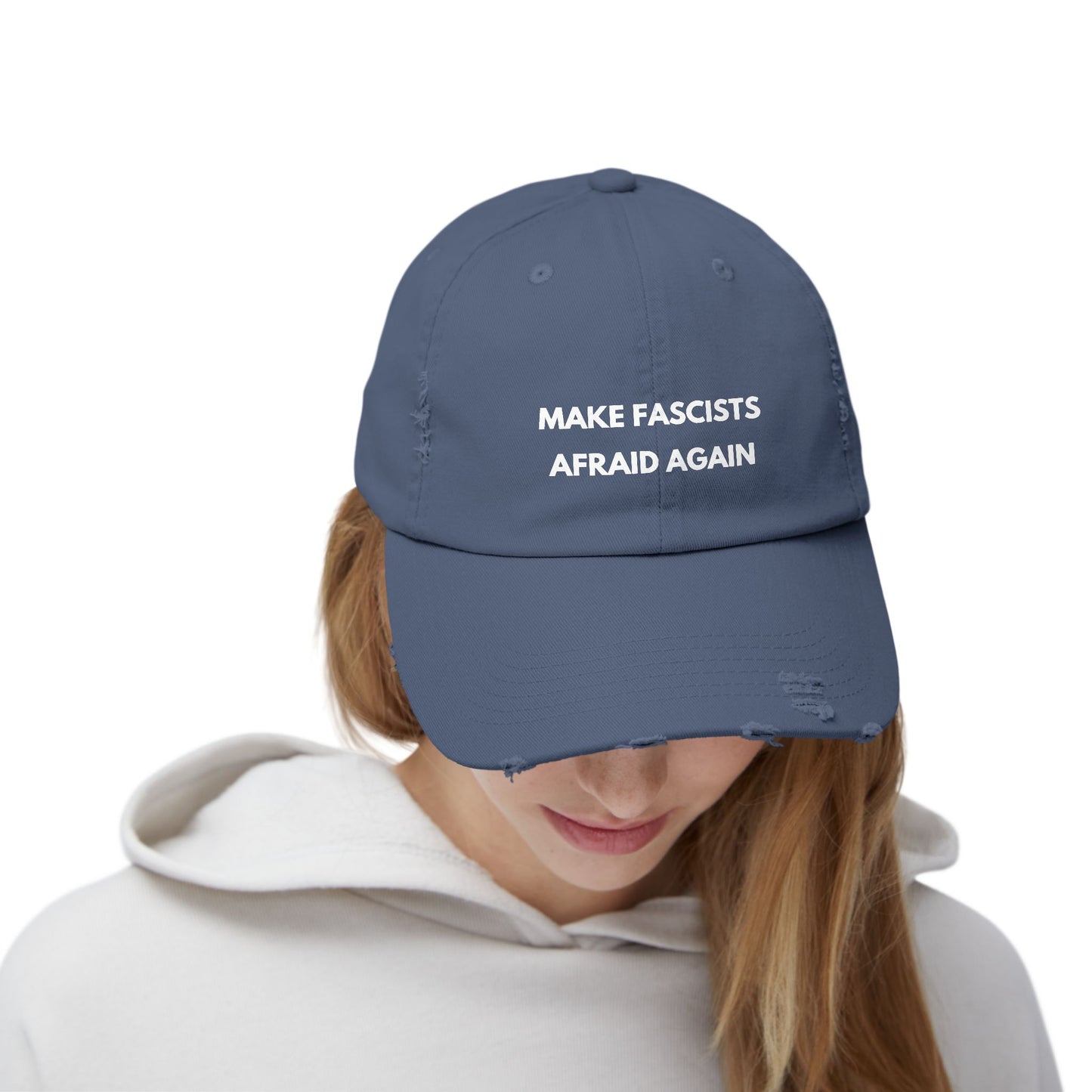 'Make Fascists Afraid Again' Distressed Hat