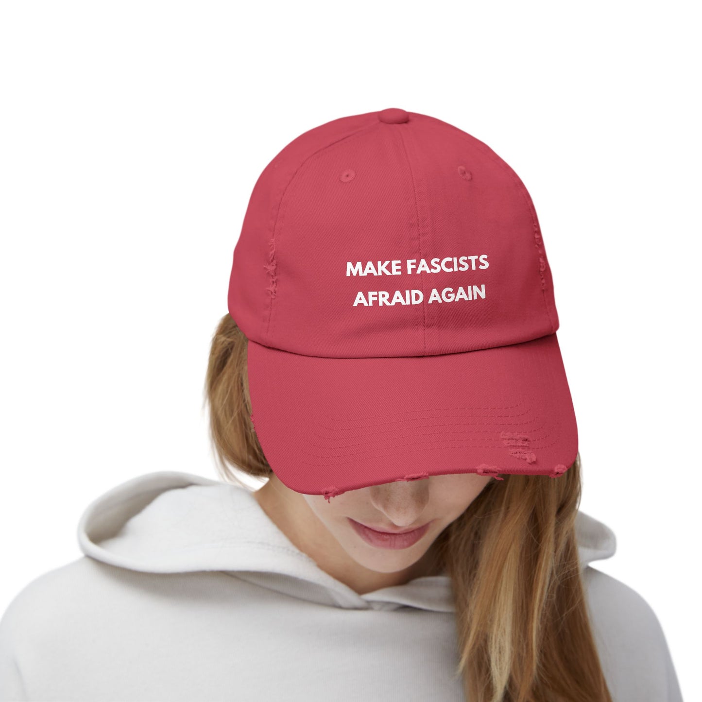 'Make Fascists Afraid Again' Distressed Hat