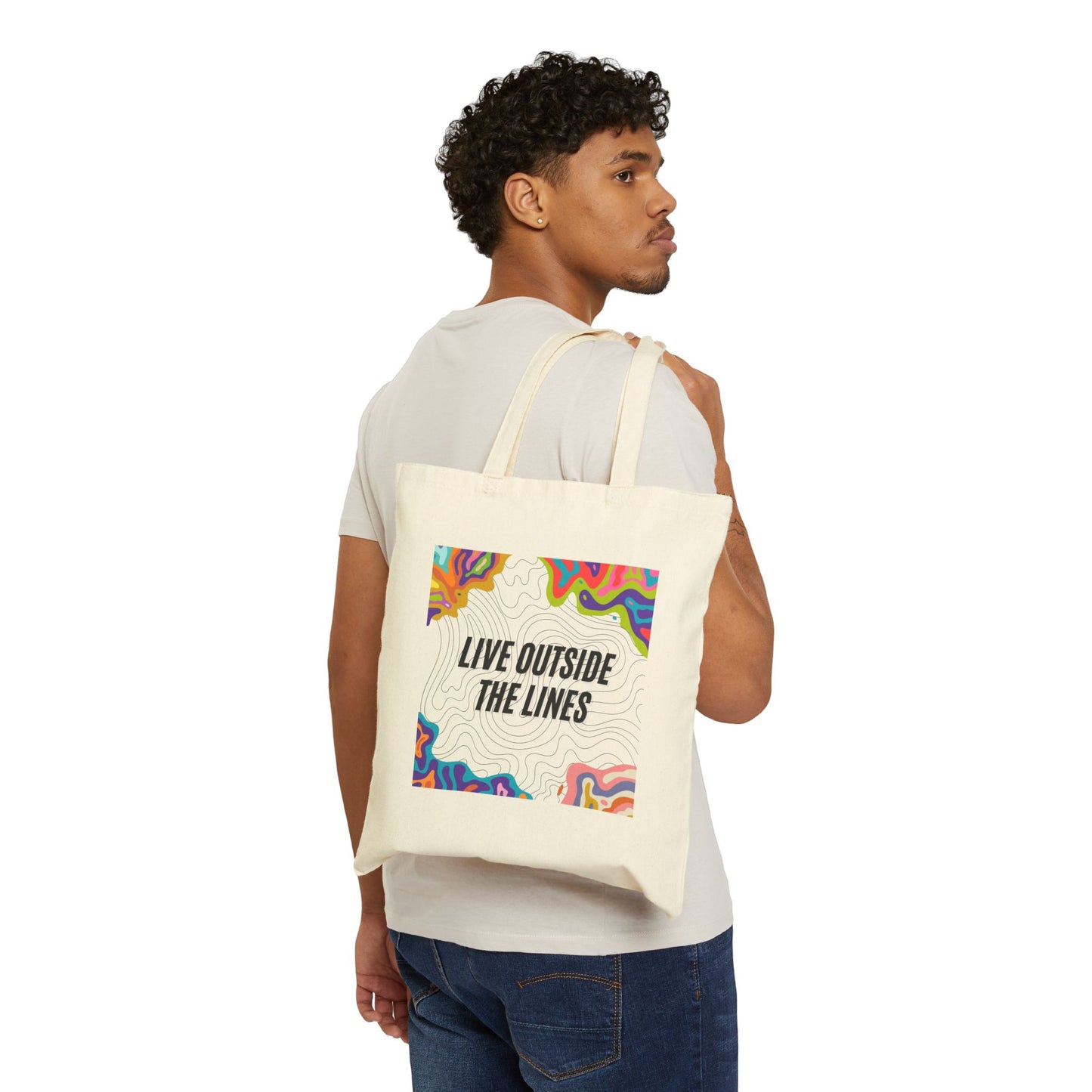 'Live outside the lines' Tote Bag