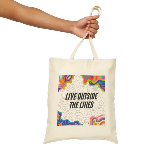 'Live outside the lines' Tote Bag